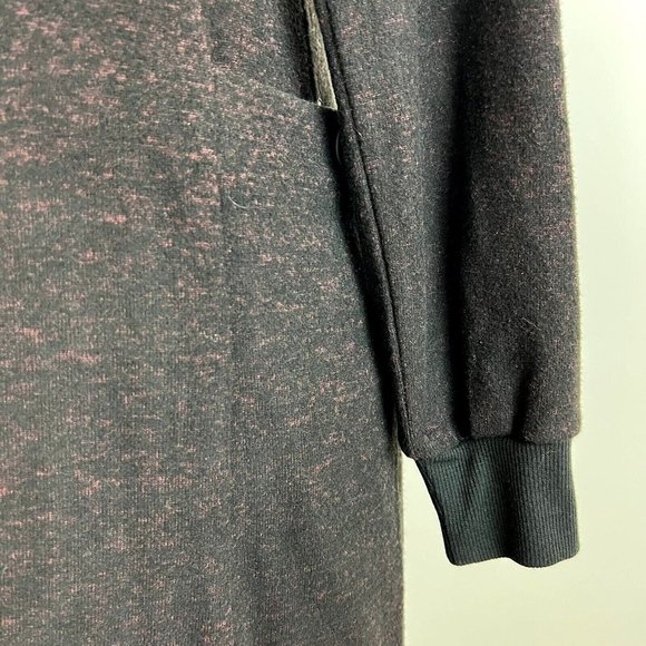 Cabi Cuddle Dress Size Small Black Burgundy Red Pockets Quarter Zip Style #4215 - Picture 4 of 10